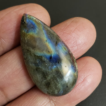 Natural Labradorite Cabochon. Size- approx. 36x19mm
